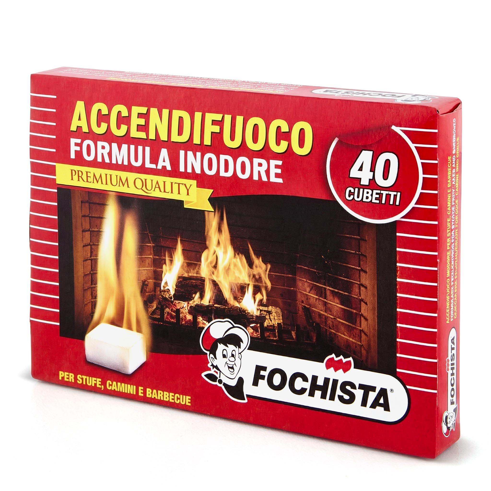 Accendifuoco Inodore Premium Quality (40-80 Cubetti )