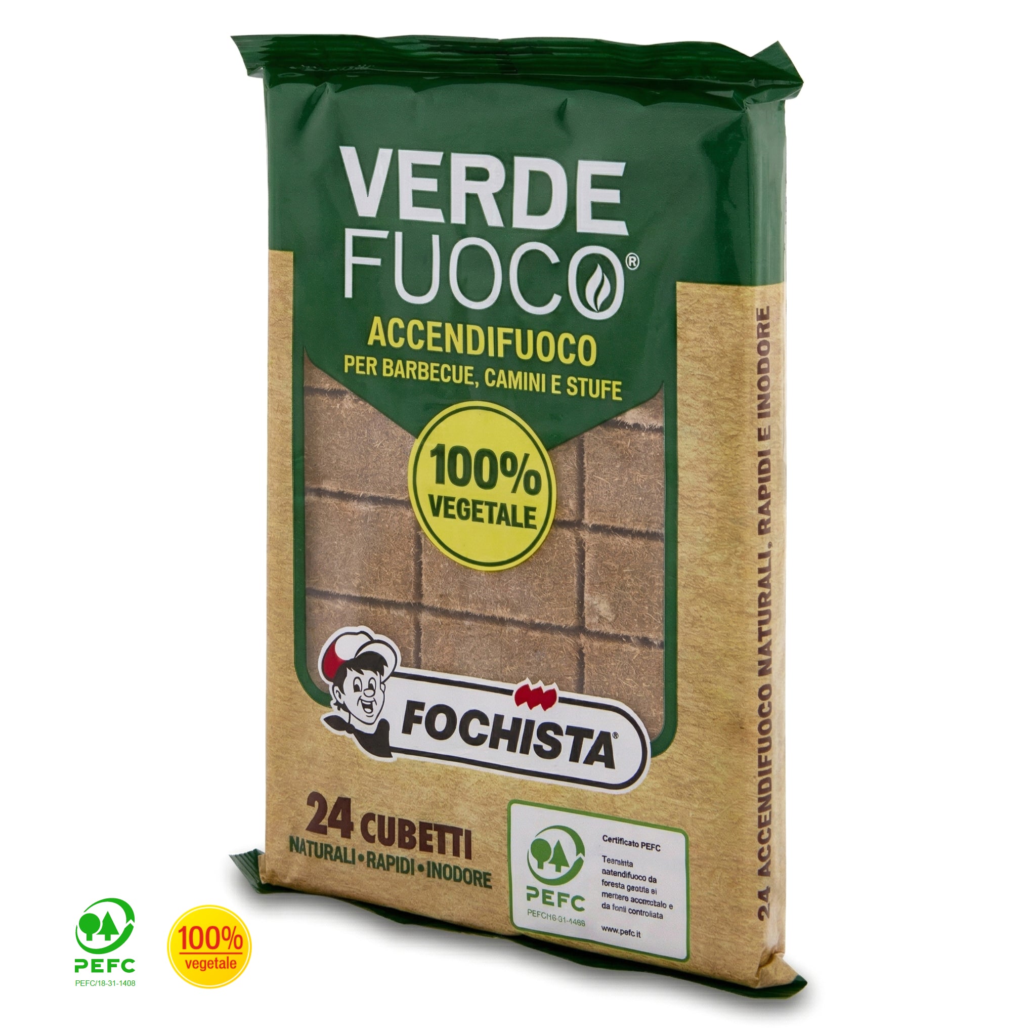 Accendifuoco Naturale Verdefuoco (24-28-40-96 Cubetti)