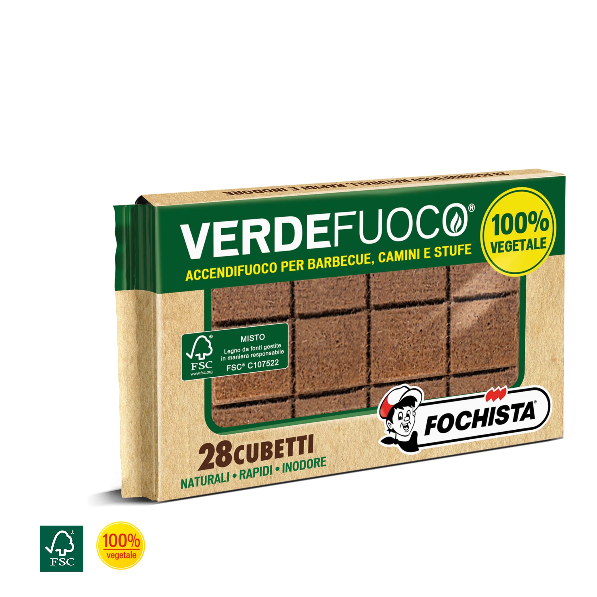 Accendifuoco Naturale Verdefuoco (24-28-40-96 Cubetti)