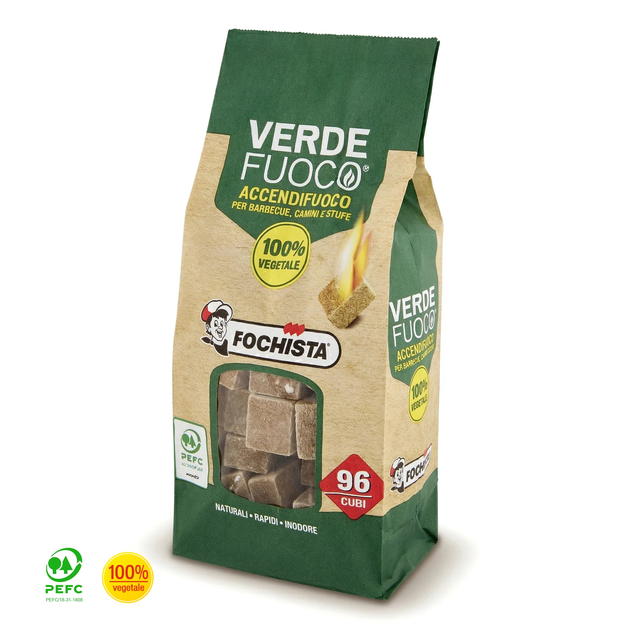 Accendifuoco Naturale Verdefuoco (24-28-40-96 Cubetti)