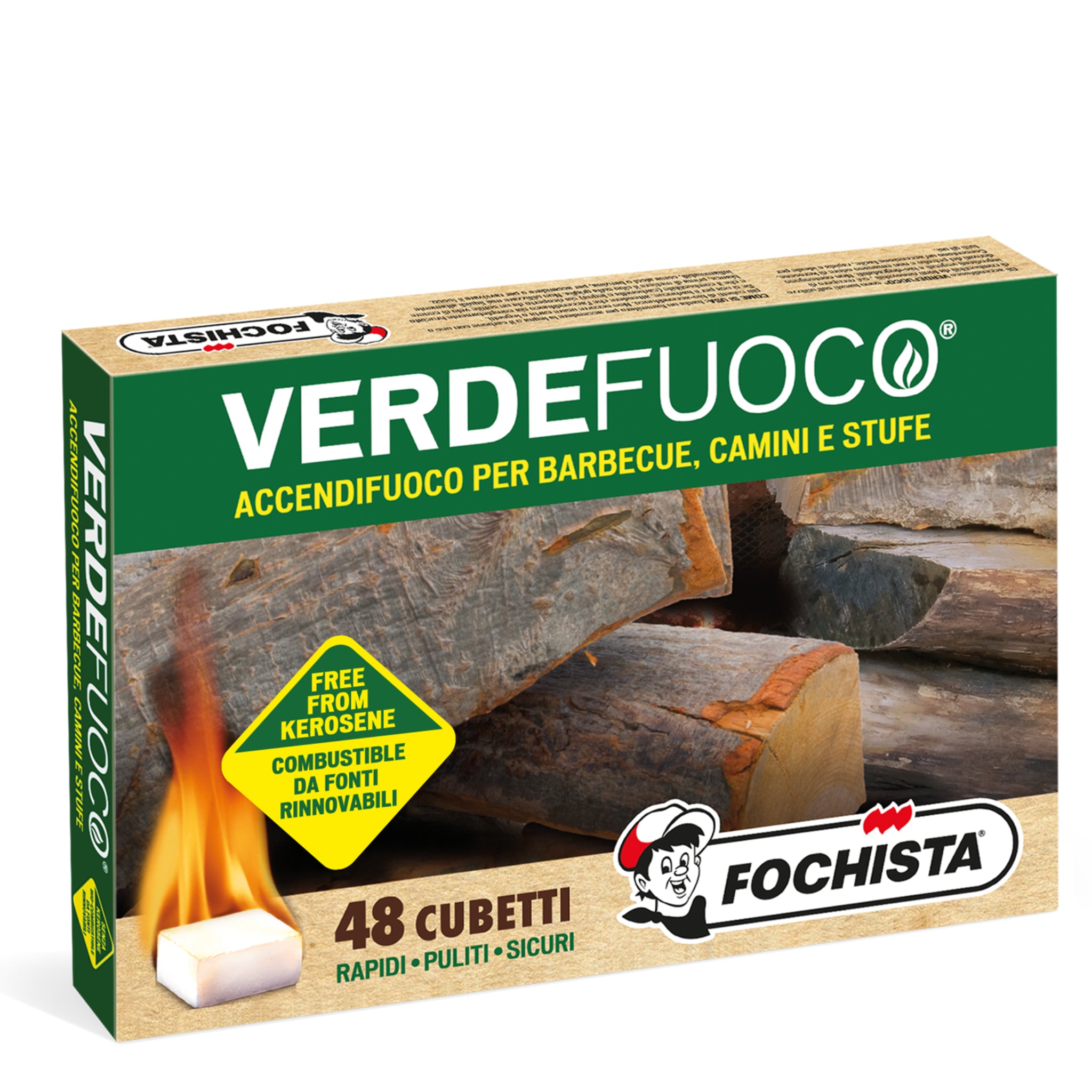 Accendifuoco Verdefuoco 48 cubetti