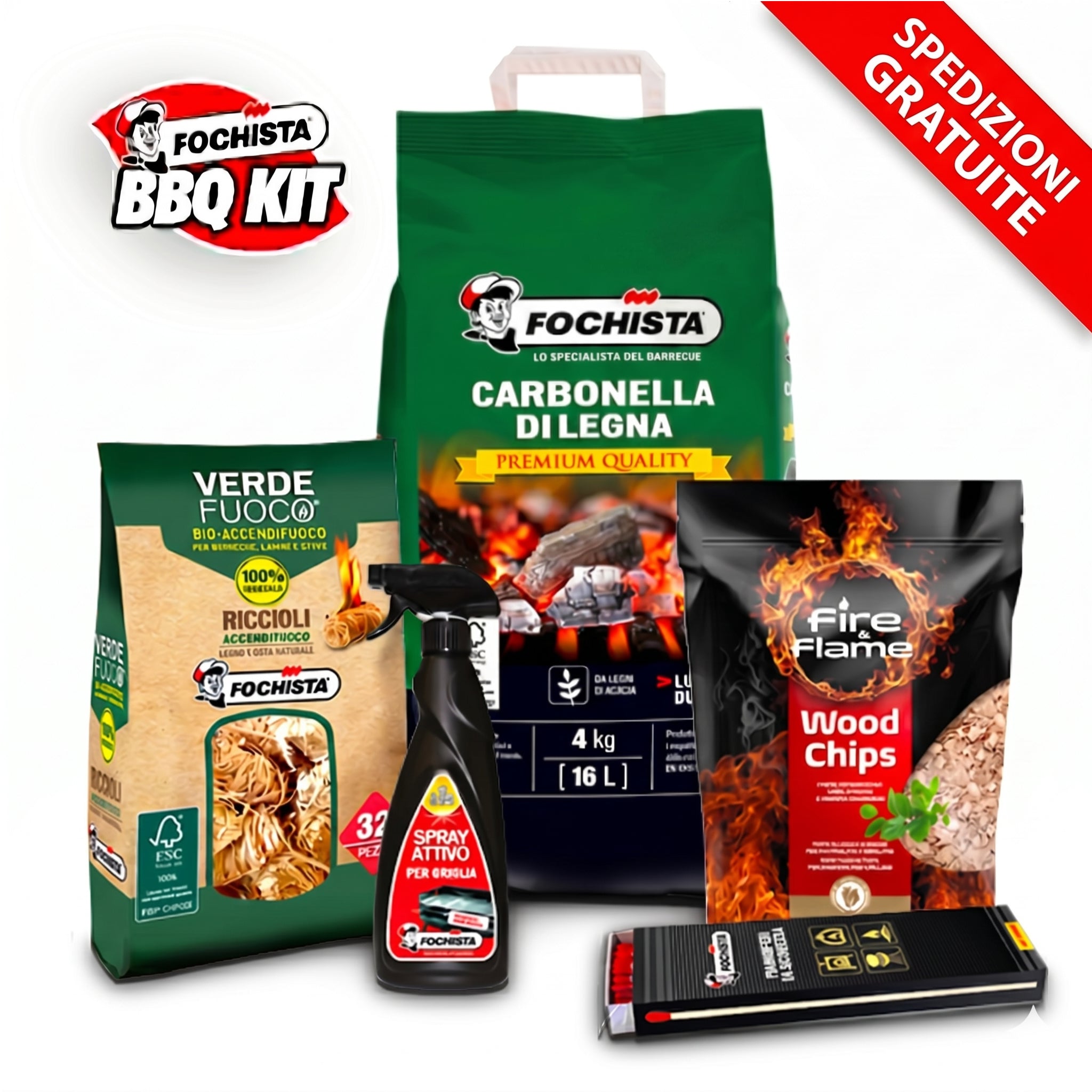 BBQ Kit Sacco Verde Fochista