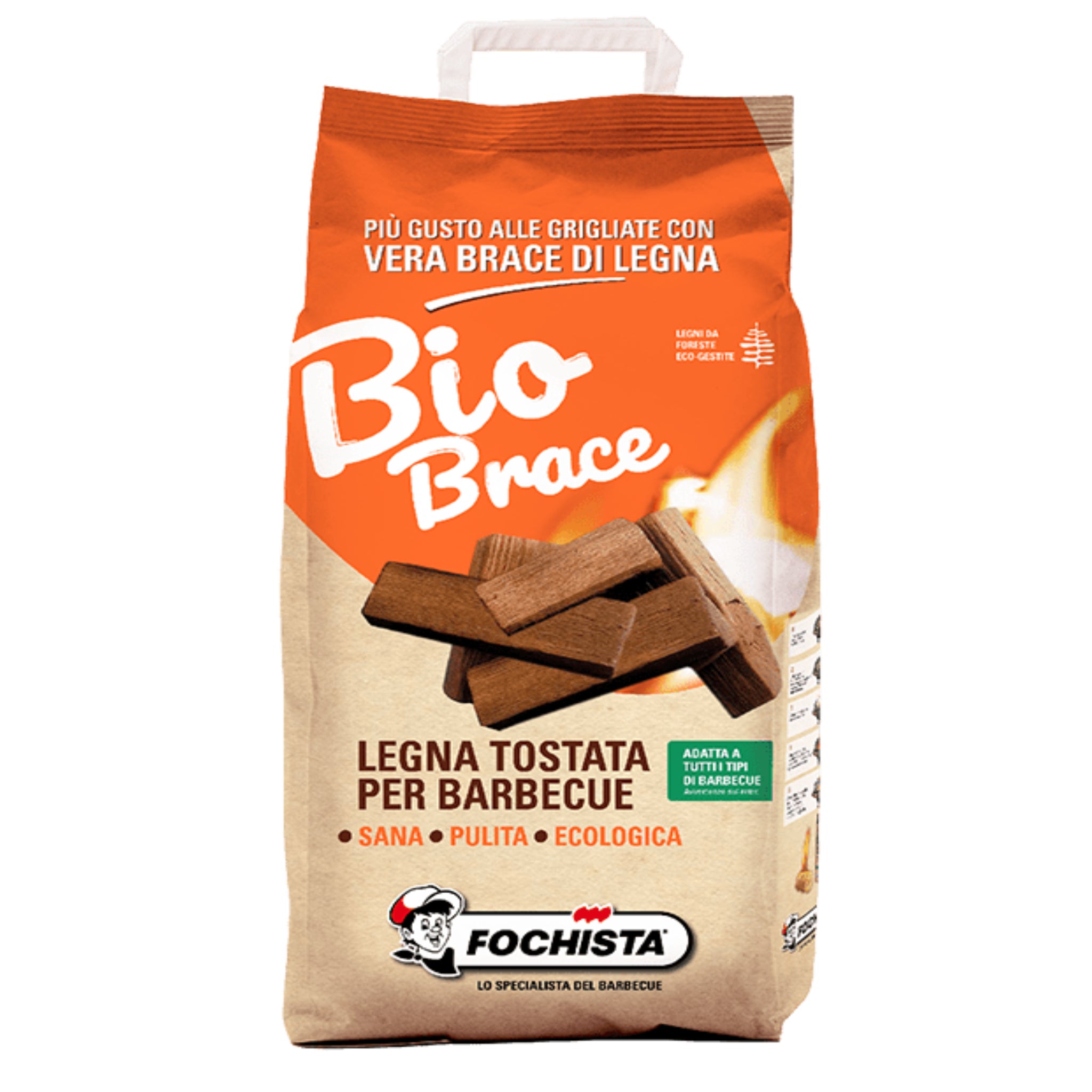 Biobrace legna per barbecue