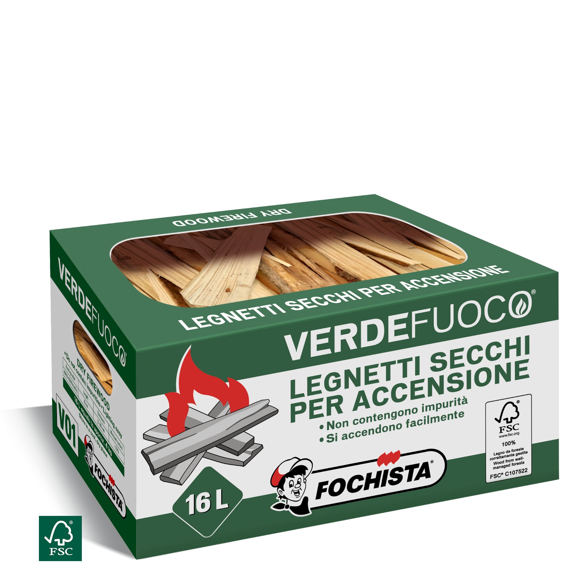 Legnetti secchi per accensione Verdefuoco