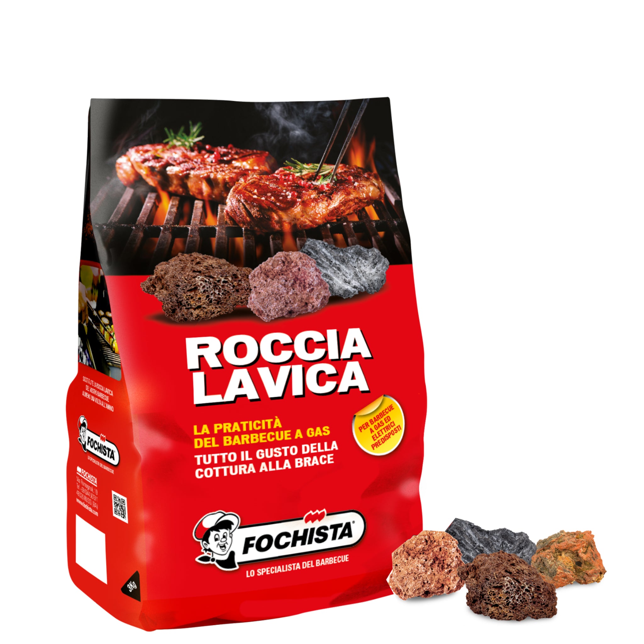 Roccia lavica per barbecue