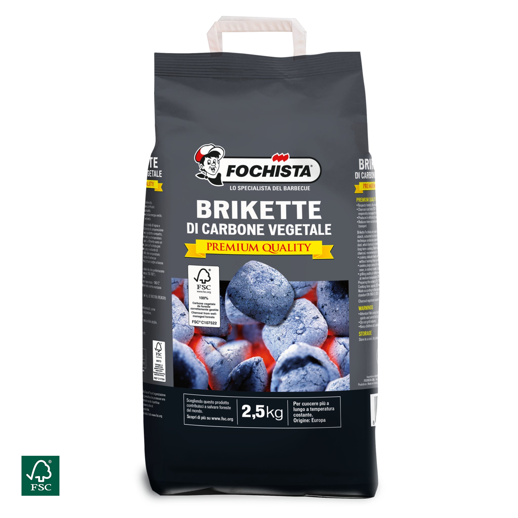 Brikette di Carbone Vegetale Premium Quality
