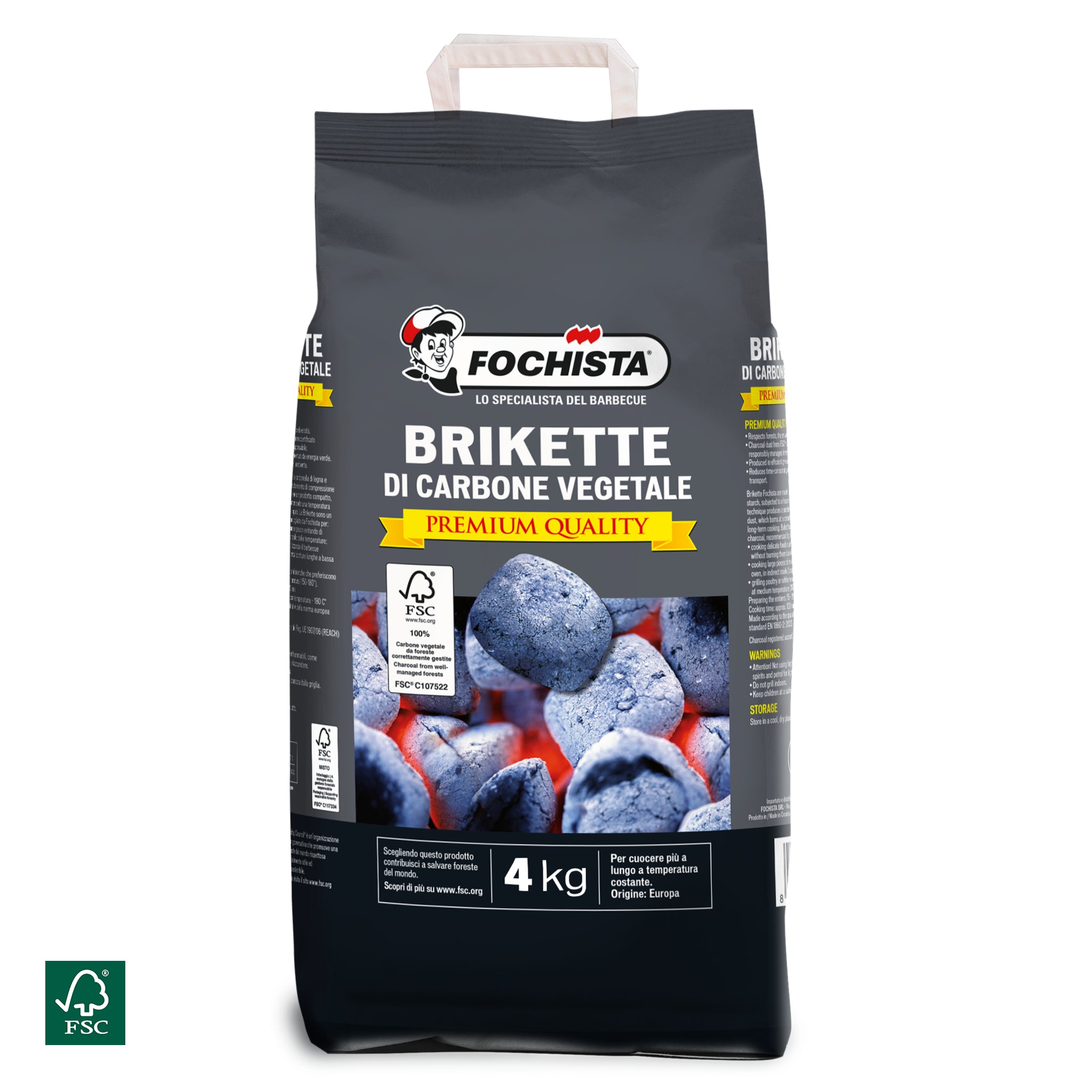Brikette di Carbone Vegetale Premium Quality